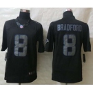 nike nfl jerseys st.louis rams #8 sam bradford black[nike impact limited]