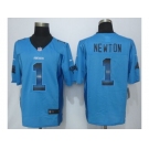 2015 new nike carolina panthers #1 newton pro line blue fashion strobe jerseys[limited]