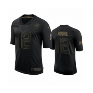 Carolina Panthers #12 DJ Moore Black 2020 Salute to Service Limited Jersey