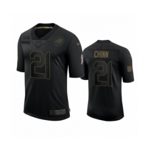 Carolina Panthers #21 Jeremy Chinn Black 2020 Salute to Service Limited Jersey