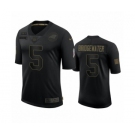 Carolina Panthers #5 Teddy Bridgewater Black 2020 Salute to Service Limited Jersey