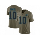 Men Nike Carolina Panthers #10 Curtis Samuel Limited Olive 2017 Salute to Service NFL Jersey