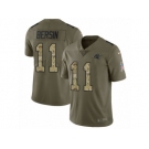 Men Nike Carolina Panthers #11 Brenton Bersin Limited Olive Camo 2017 Salute to Service NFL Jersey