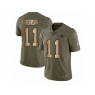 Men Nike Carolina Panthers #11 Brenton Bersin Limited Olive Gold 2017 Salute to Service NFL Jersey