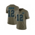 Men Nike Carolina Panthers #12 Charles Johnson Limited Olive 2017 Salute to Service NFL Jersey