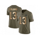 Men Nike Carolina Panthers #13 Kelvin Benjamin Limited Olive Gold 2017 Salute to Service NFL Jersey