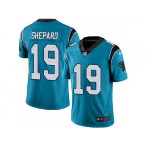 Men Nike Carolina Panthers #19 Russell Shepard Blue Alternate Vapor Untouchable Limited Player NFL Jersey