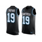 Men Nike Carolina Panthers #19 Russell Shepard Limited Black Player Name & Number Tank Top NFL Jersey