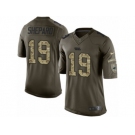 Men Nike Carolina Panthers #19 Russell Shepard Limited Green Salute to Service NFL Jersey