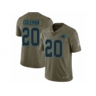 Men Nike Carolina Panthers #20 Kurt Coleman Limited Olive 2017 Salute to Service NFL Jersey