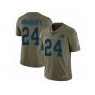 Men Nike Carolina Panthers #24 James Bradberry Limited Olive 2017 Salute to Service NFL Jersey