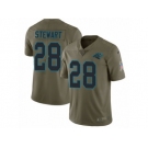 Men Nike Carolina Panthers #28 Jonathan Stewart Limited Olive 2017 Salute to Service NFL Jersey