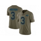 Men Nike Carolina Panthers #3 Derek Anderson Limited Olive 2017 Salute to Service NFL Jersey