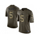 Men Nike Carolina Panthers #5 Michael Palardy Limited Green Salute to Service NFL Jersey