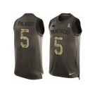 Men Nike Carolina Panthers #5 Michael Palardy Limited Green Salute to Service Tank Top NFL Jersey