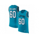 Men Nike Carolina Panthers #60 Daryl Williams Blue Rush Player Name & Number Tank Top NFL Jersey