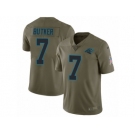 Men Nike Carolina Panthers #7 Harrison Butker Limited Olive 2017 Salute to Service NFL Jersey