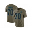 Men Nike Carolina Panthers #70 Trai Turner Limited Olive 2017 Salute to Service NFL Jersey