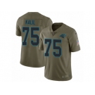 Men Nike Carolina Panthers #75 Matt Kalil Limited Olive 2017 Salute to Service NFL Jersey