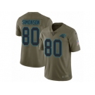 Men Nike Carolina Panthers #80 Scott Simonson Limited Olive 2017 Salute to Service NFL Jersey