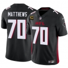 Men's Atlanta Falcons #70 Jake Matthews Black 2025 F.U.S.E With 4-Star C Patch Vapor Untouchable Limited Football Stitched Jersey