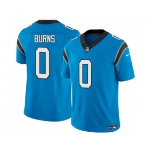 Men's Carolina Panthers #0 Brian Burns Blue 2023 F.U.S.E. Vapor Untouchable Football Stitched Jersey