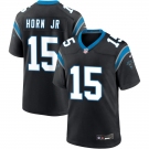 Men's Carolina Panthers #15 Jimmy Horn Jr Black 2025 Vapor Limited Stitched Football Jersey