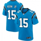 Men's Carolina Panthers #15 Jimmy Horn Jr Blue 2025 Vapor Limited Stitched Football Jersey