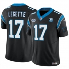 Men's Carolina Panthers #17 Xavier Legette Black 2024 With Dradt Patch And 30th Anniversary Patch F.U.S.E. Vapor Limited Stitched Football Jersey