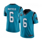 Men's Carolina Panthers 2022 #6 Baker Mayfield Blue With 3-star C Patch Vapor Untouchable Limited Stitched Jersey