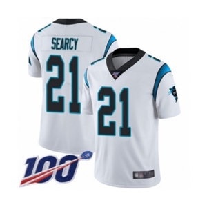 Men's Carolina Panthers #21 Da'Norris Searcy White Vapor Untouchable Limited Player 100th Season Football Jersey