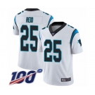 Men's Carolina Panthers #25 Eric Reid White Vapor Untouchable Limited Player 100th Season Football Jersey