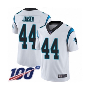 Men's Carolina Panthers #44 J.J. Jansen White Vapor Untouchable Limited Player 100th Season Football Jersey