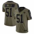 Men's Carolina Panthers #51 Sam Mills Nike Olive 2021 Salute To Service Retired Player Limited Jersey