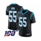 Men's Carolina Panthers #55 Bruce Irvin Black Team Color Vapor Untouchable Limited Player 100th Season Football Jersey