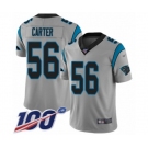 Men's Carolina Panthers #56 Jermaine Carter Silver Inverted Legend Limited 100th Season Football Jersey