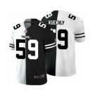 Men's Carolina Panthers #59 Luke Kuechly Black V White Peace Split Vapor Untouchable Limited Football Jersey