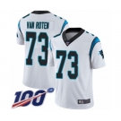 Men's Carolina Panthers #73 Greg Van Roten White Vapor Untouchable Limited Player 100th Season Football Jersey