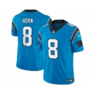 Men's Carolina Panthers #8 Jaycee Horn Blue 2023 F.U.S.E. Vapor Untouchable Stitched Football Jersey