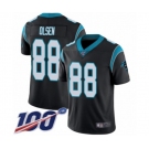 Men's Carolina Panthers #88 Greg Olsen Black Team Color Vapor Untouchable Limited Player 100th Season Football Jersey