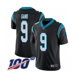 Men's Carolina Panthers #9 Graham Gano Black Team Color Vapor Untouchable Limited Player 100th Season Football Jersey