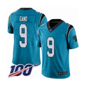 Men's Carolina Panthers #9 Graham Gano Blue Alternate Vapor Untouchable Limited Player 100th Season Football Jersey
