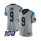 Men's Carolina Panthers #9 Graham Gano Silver Inverted Legend Limited 100th Season Football Jersey