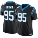 Men's Carolina Panthers #95 Derrick Brown Black 2025 F.U.S.E. Vapor Limited Football Stitched Jersey