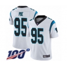 Men's Carolina Panthers #95 Dontari Poe White Vapor Untouchable Limited Player 100th Season Football Jersey