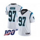 Men's Carolina Panthers #97 Mario Addison White Vapor Untouchable Limited Player 100th Season Football Jersey