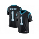 Men's Nike Carolina Panthers #1 Cam Newton Vapor Untouchable Limited Black Team Color NFL Jersey