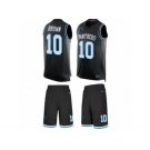 Men's Nike Carolina Panthers #10 Corey Brown Limited Black Tank Top Suit NFL Jersey