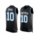 Men's Nike Carolina Panthers #10 Curtis Samuel Limited Black Player Name & Number Tank Top NFL Jersey