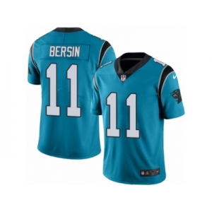 Men's Nike Carolina Panthers #11 Brenton Bersin Limited Blue Rush NFL Jersey